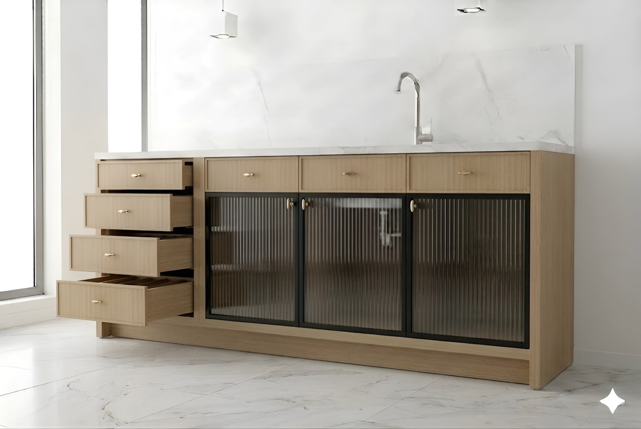 Crystal Glass Wall Cabinets