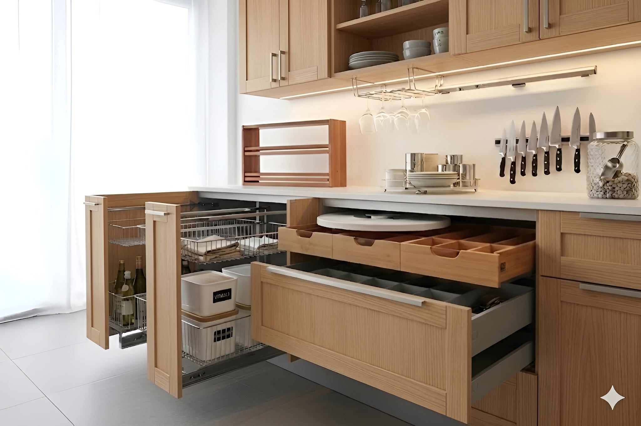 Slim Shaker Oak Accessories