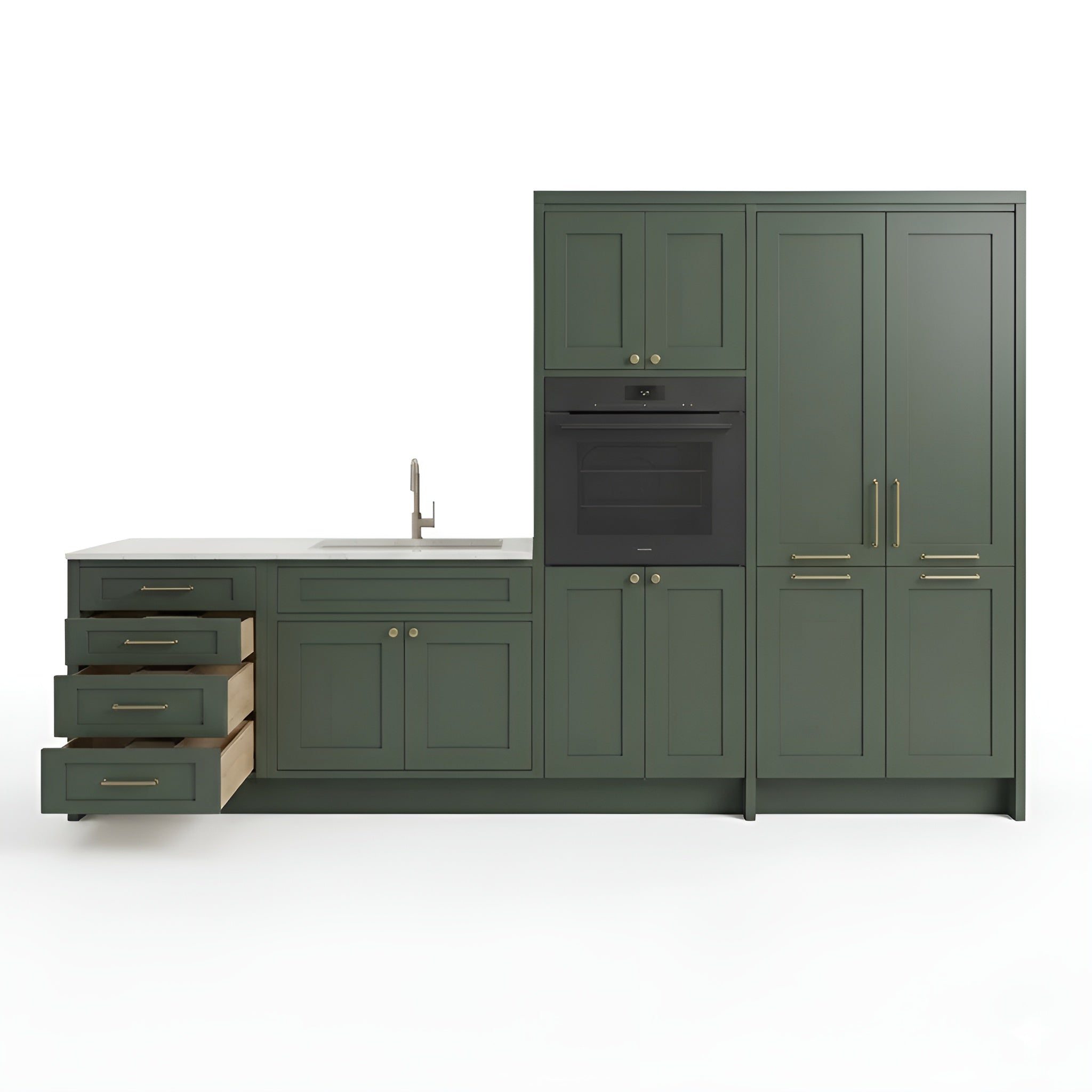 Aston Green Oven and Pantry Cabinet