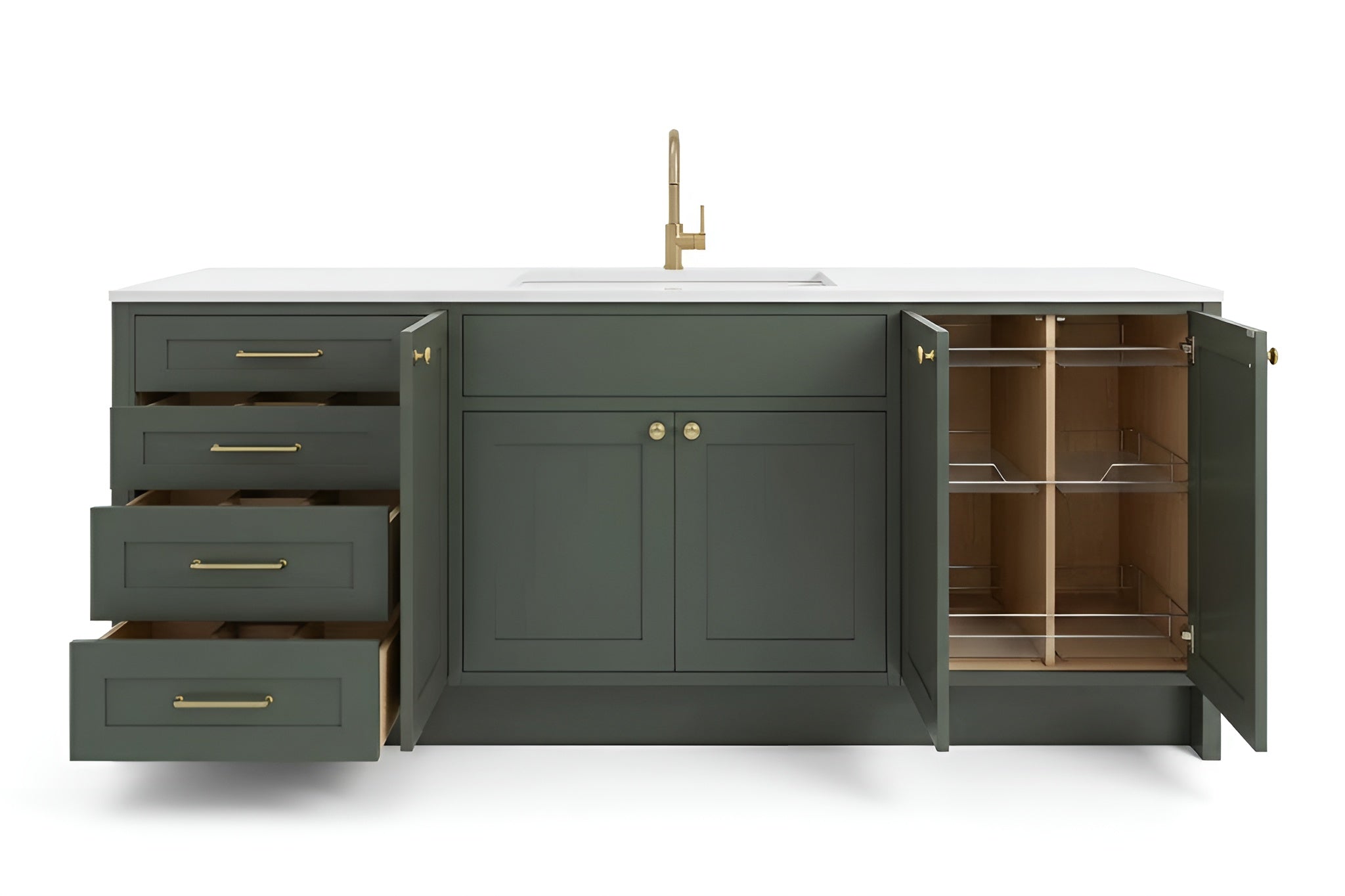 Aston Green Vanity Cabinet