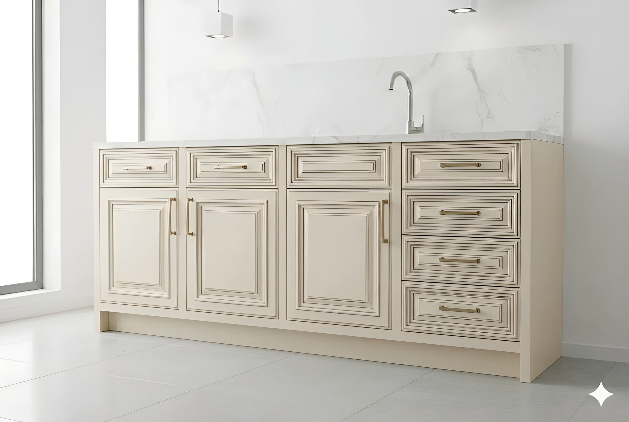 Charleston White Base Cabinets