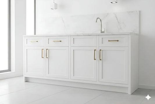Slim Dove White Base Cabinets