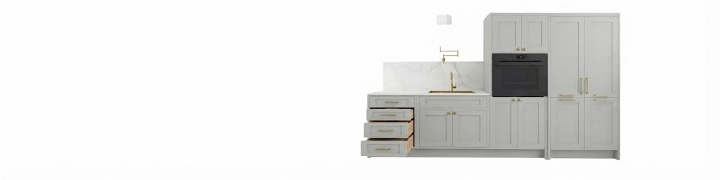 Luna Gray Oven and Pantry Cabinets