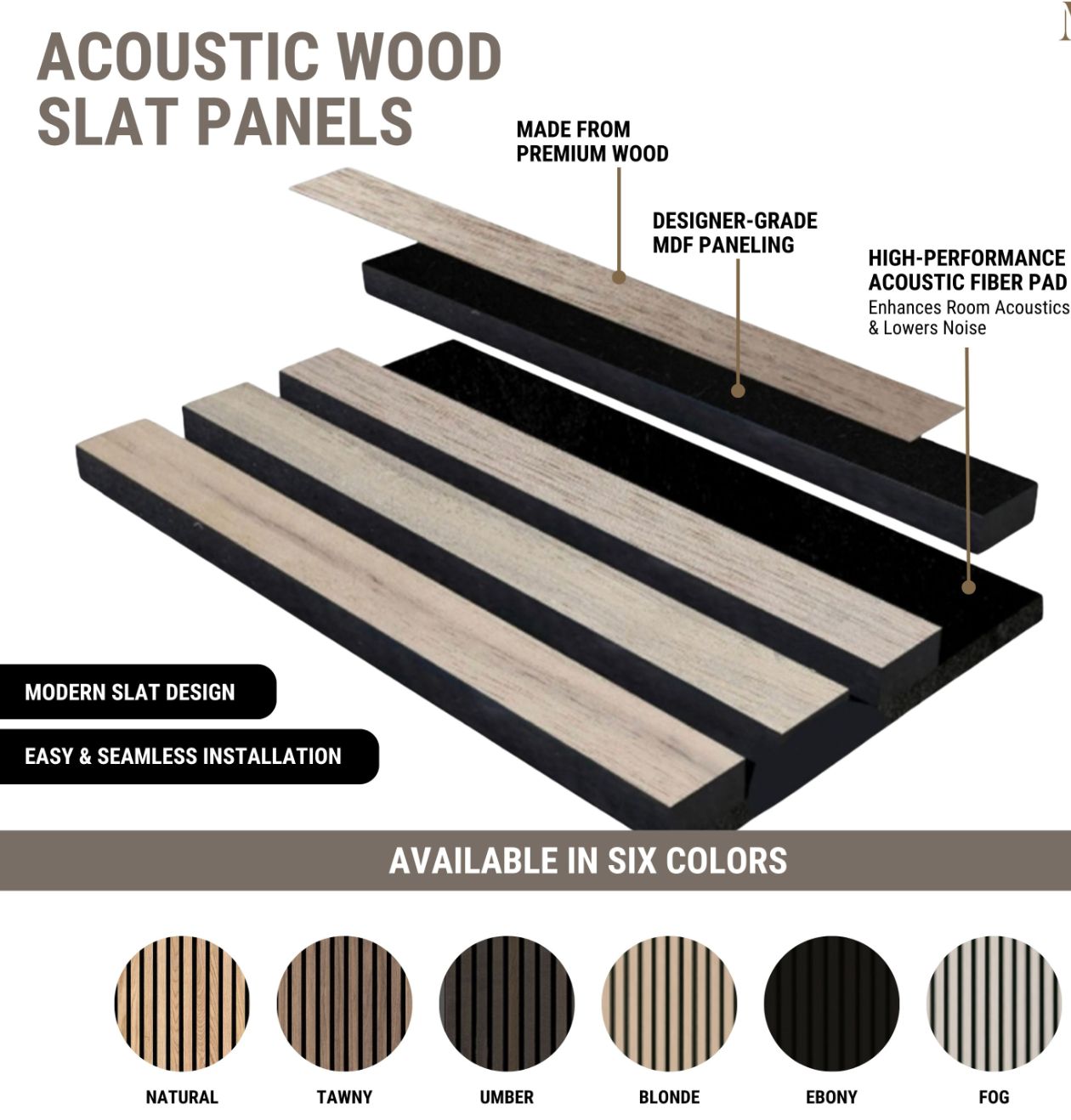 ACOUSTIC WOOD SLAT PANEL
