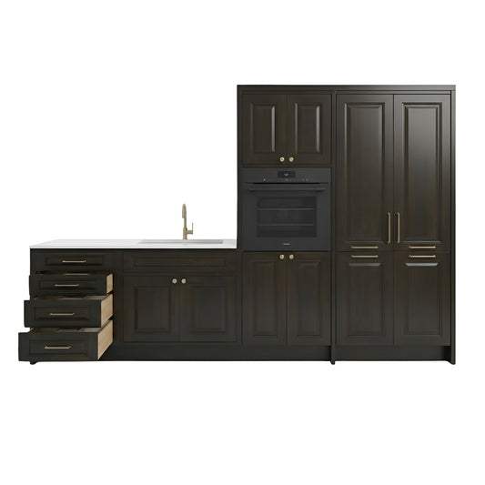 Aspen Charcoal Gray Oven and Pantry Cabinets