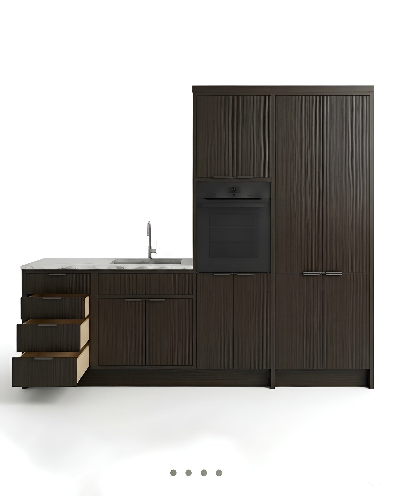 Oak Shade Oven and Pantry Cabinets
