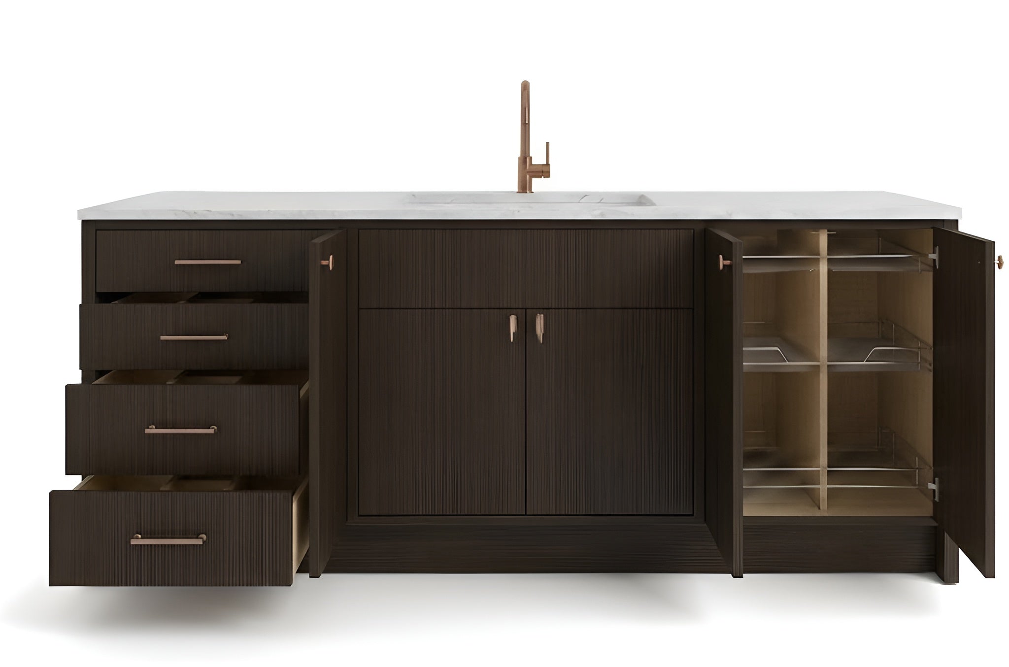 Oak Shade Vanity Cabinets