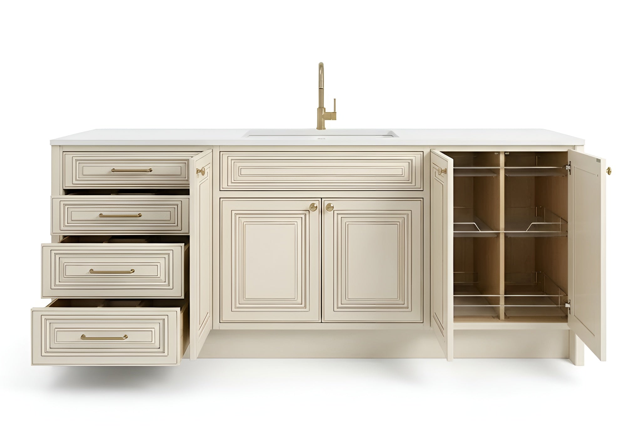 Charleston White Vanity Cabinets