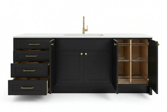 Iron Black Vanity Cabinets