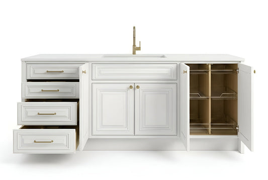 Aspen White Vanity Cabinets