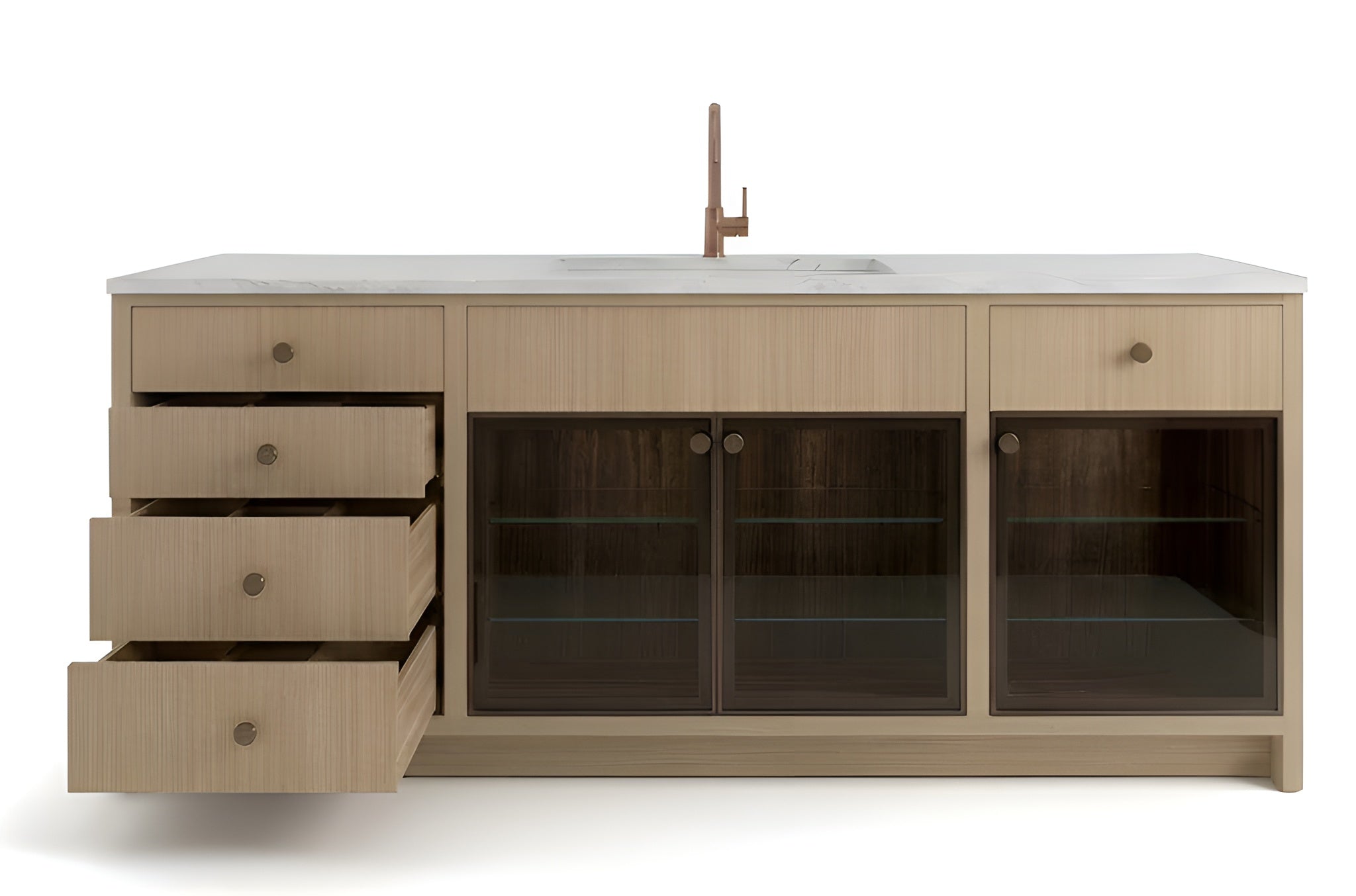 Midnight Glass Vanity Cabinets