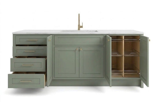 Sage Breeze Vanity Cabinets