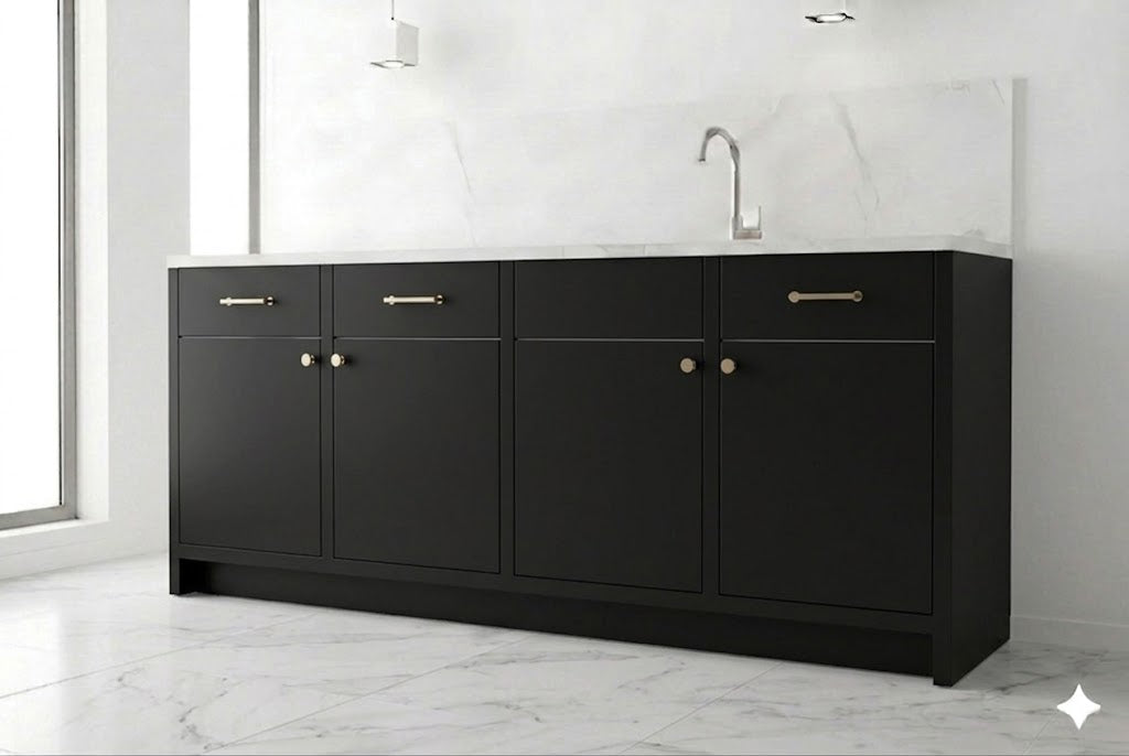 Matte Black Base Cabinets