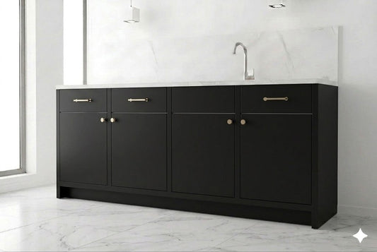 Matte Black Base Cabinets