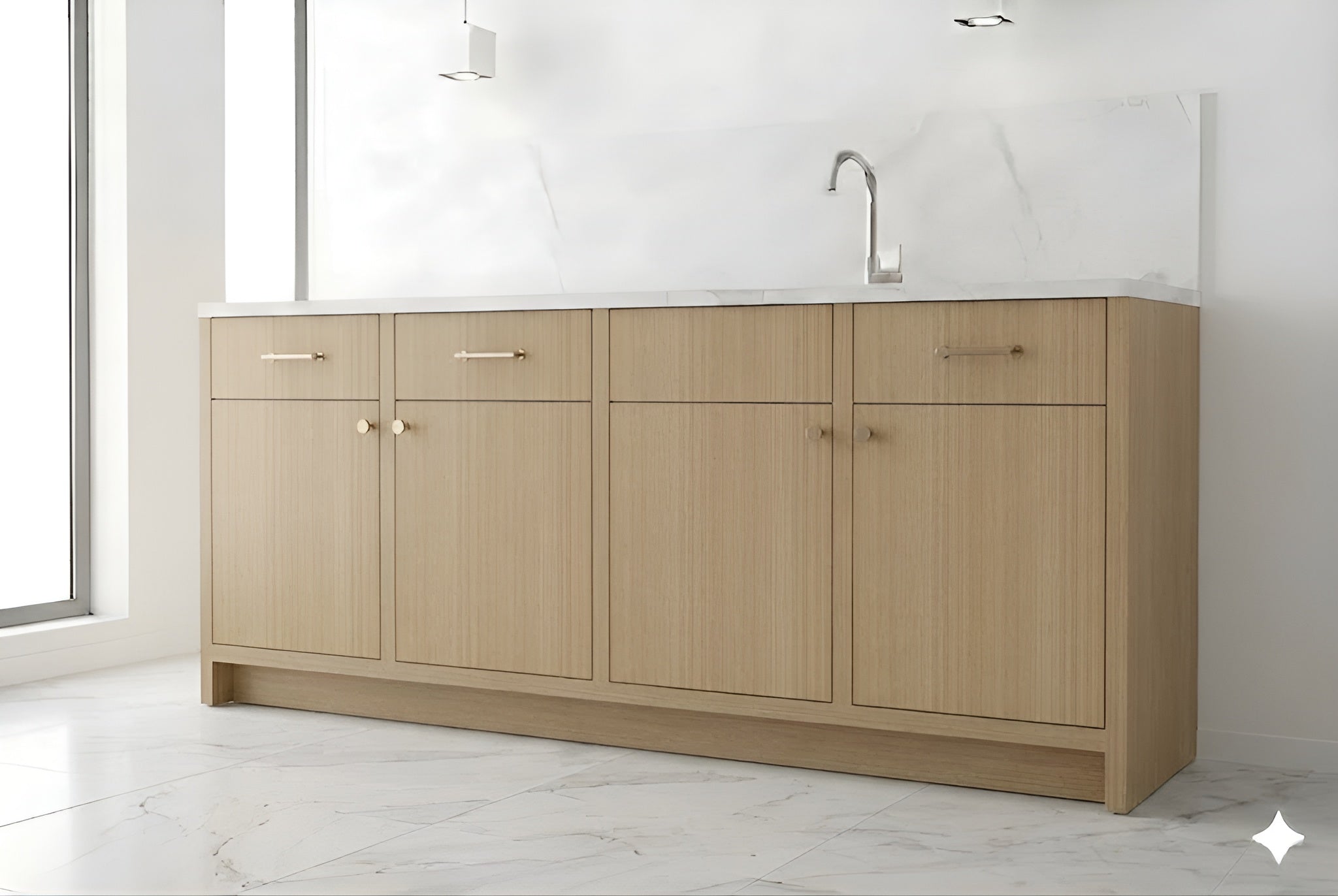 Oak Blonde Wall Cabinets