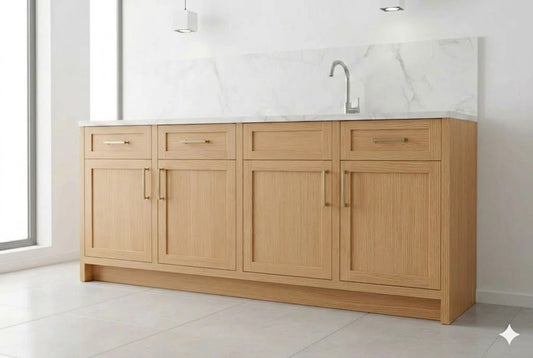 Slim Shaker Oak Base Cabinets