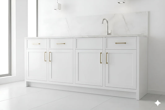 Slim Shaker White Wall Cabinets