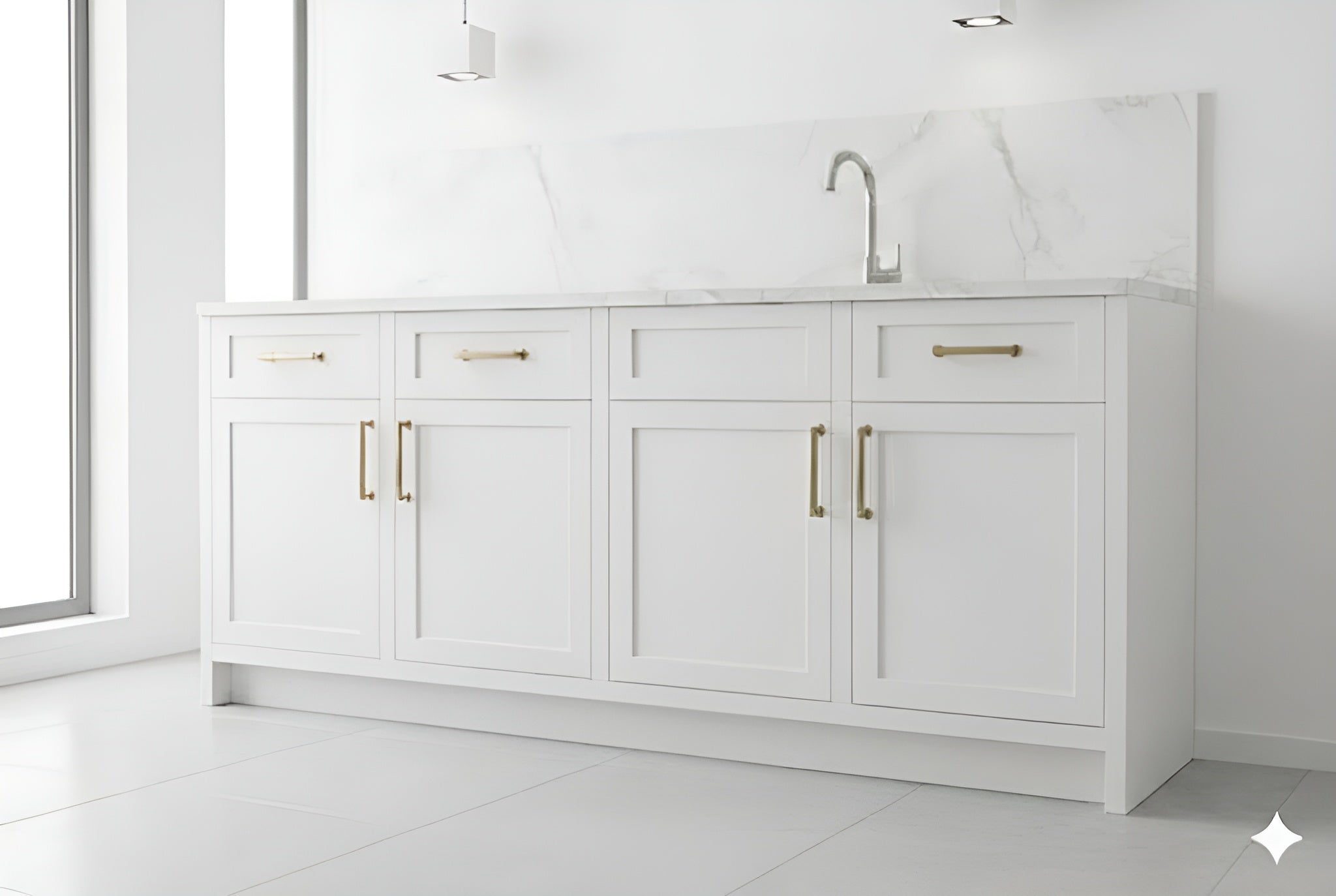 Slim Dove White Wall Cabinets