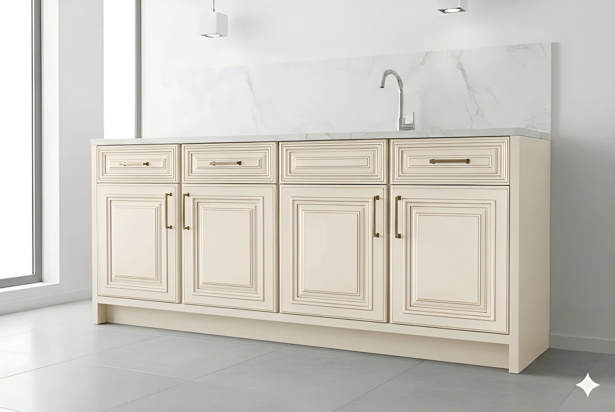 Charleston White Wall Cabinet