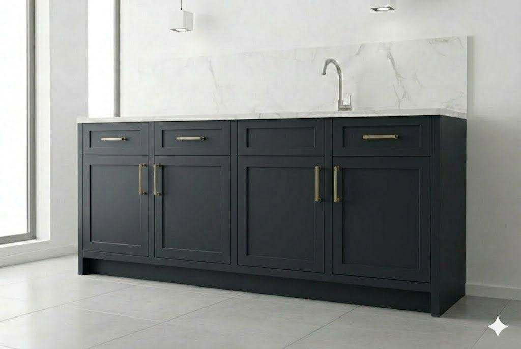 Smokey Ash Base Cabinets