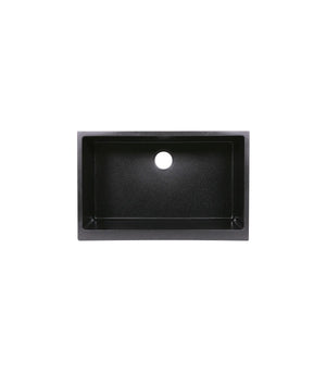 Single Bowl Farmhouse Apron Front Granite Composite Sink Black