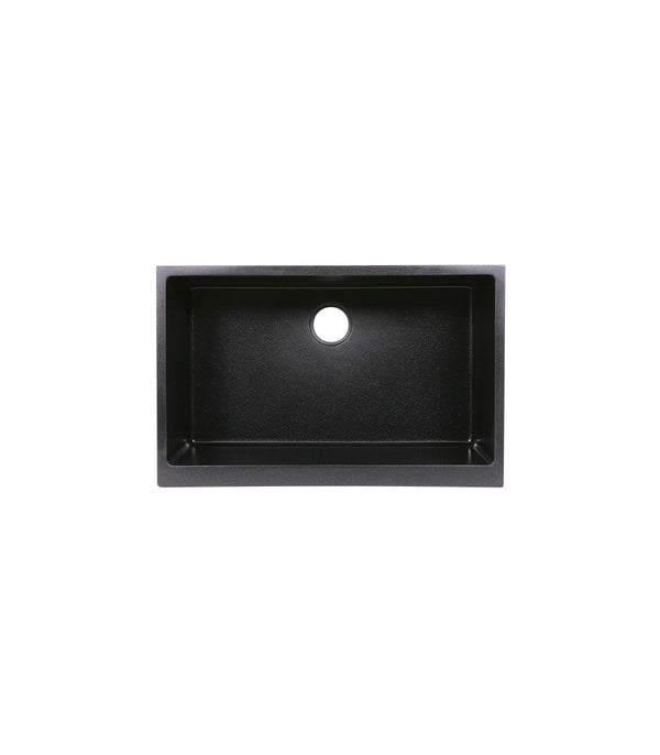 Single Bowl Farmhouse Apron Front Granite Composite Sink Black