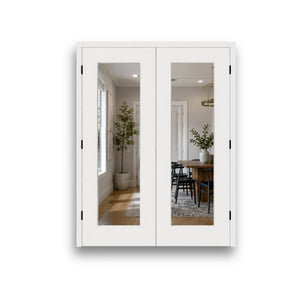 1-Clear Double Glass Door