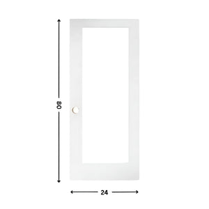 1-Clear Glass Slab Door ( 80" height )