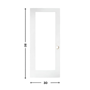 1-Clear Glass Slab Door ( 80" height )