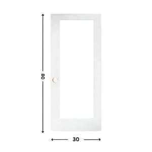 1-Clear Glass Slab Door ( 80" height )