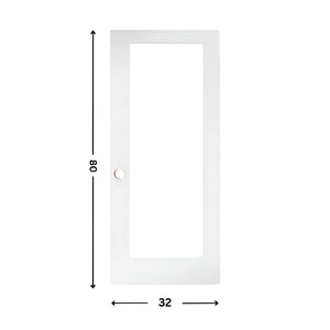 1-Clear Glass Slab Door ( 80" height )