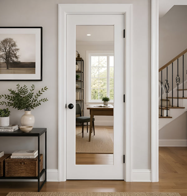 1-Clear Glass Slab Door ( 80" height )
