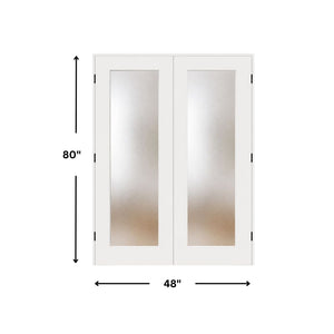 1-Lite Frosted Double Glass Door