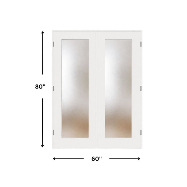 1-Lite Frosted Double Glass Door
