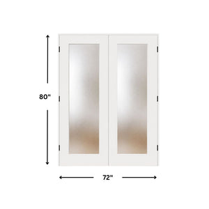 1-Lite Frosted Double Glass Door