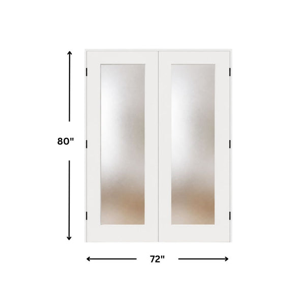 1-Lite Frosted Double Glass Door