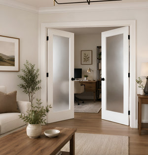 1-Lite Frosted Double Glass Door
