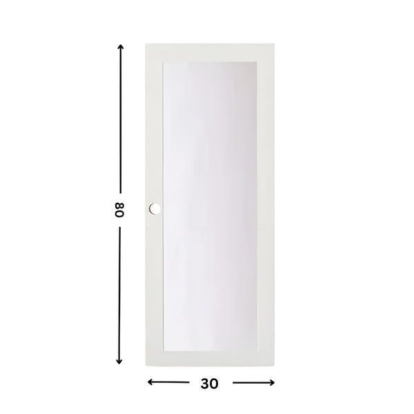 1-Lite Glass Slab Door (80" height )