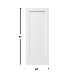 1-Panel Moulded Shaker Pocket Slab Door Solid (80" height)