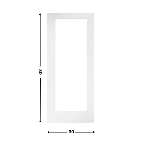1-Clear Glass Slab Door ( 80" height )