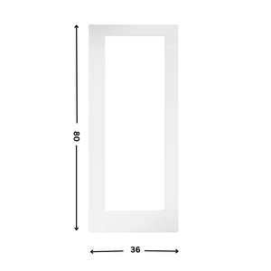 1-Clear Glass Slab Door ( 80" height )