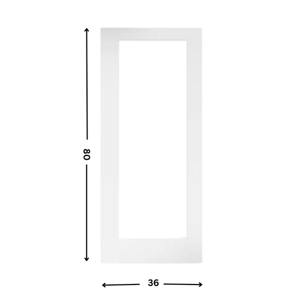 1-Clear Glass Slab Door ( 80" height )