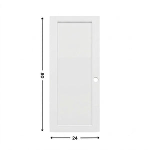 Puerta moldeada sólida de 1 panel con imprimación blanca (altura de 80")