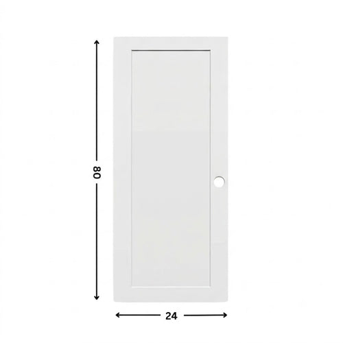 Puerta moldeada sólida de 1 panel con imprimación blanca (altura de 80")