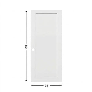 Puerta moldeada sólida de 1 panel con imprimación blanca (altura de 80")