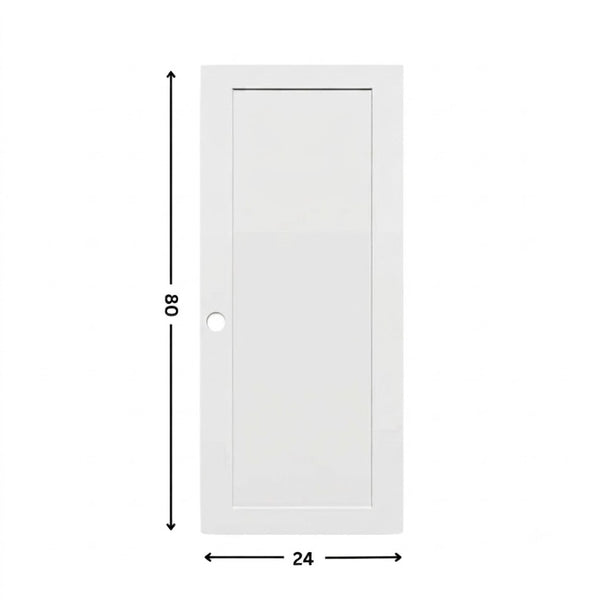 Puerta moldeada sólida de 1 panel con imprimación blanca (altura de 80")