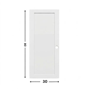 Puerta moldeada sólida de 1 panel con imprimación blanca (altura de 80")