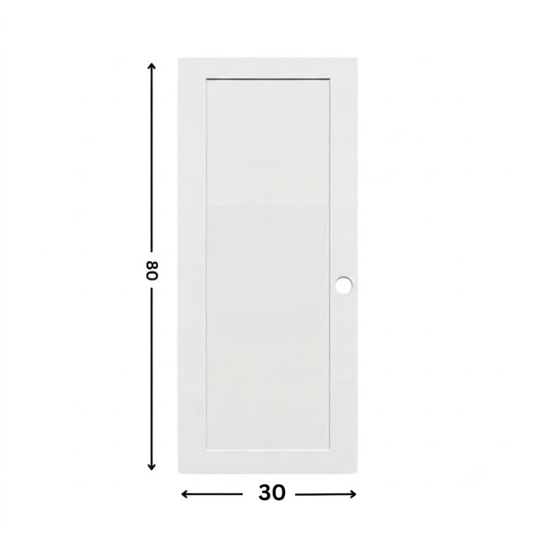 Puerta moldeada sólida de 1 panel con imprimación blanca (altura de 80")