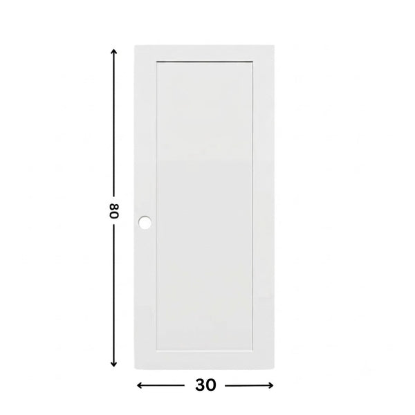 Puerta moldeada sólida de 1 panel con imprimación blanca (altura de 80")