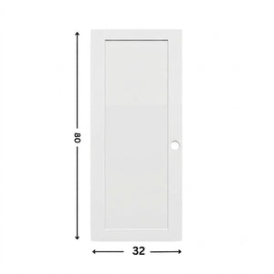 Puerta moldeada sólida de 1 panel con imprimación blanca (altura de 80")